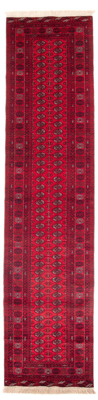 Tapis de couloir Tapis afghan - Boukhara - 377 x 90 cm - rouge