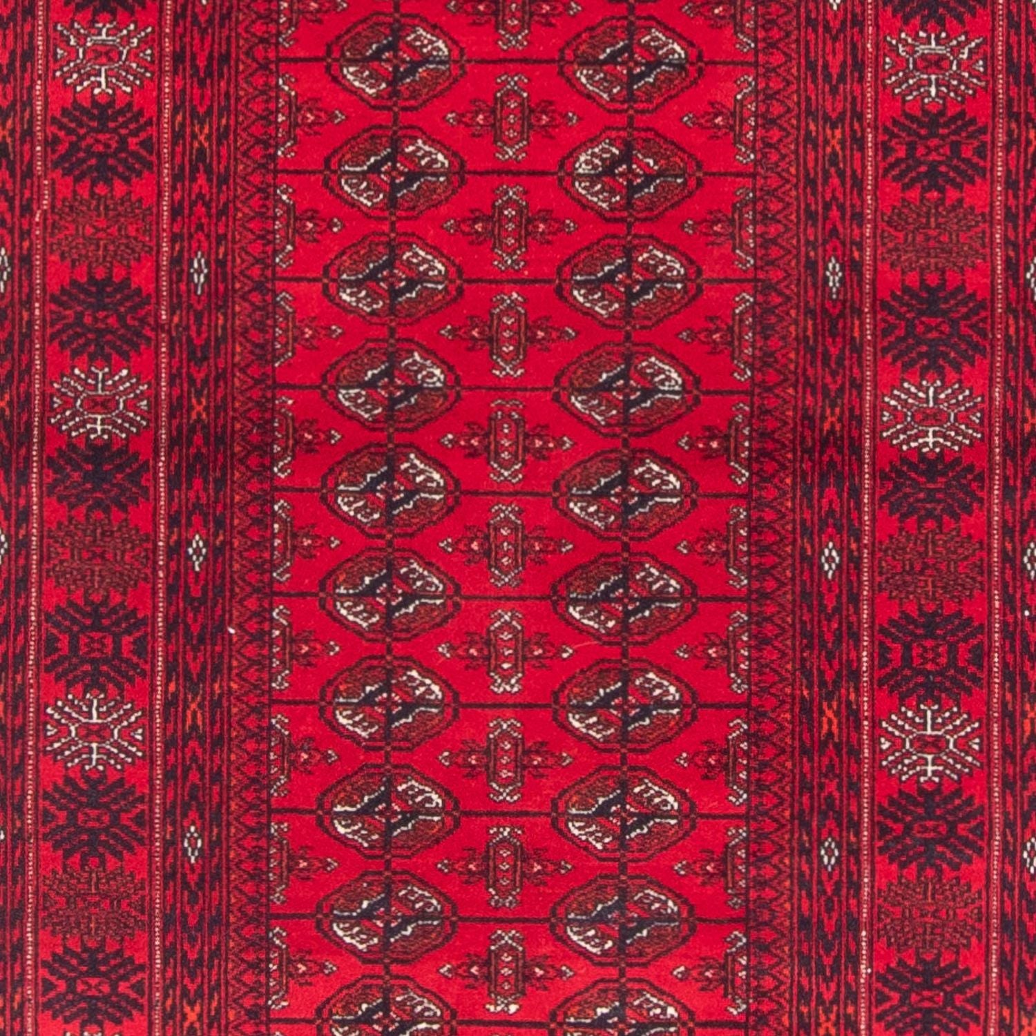 Tapis de couloir Tapis afghan - Boukhara - 377 x 90 cm - rouge