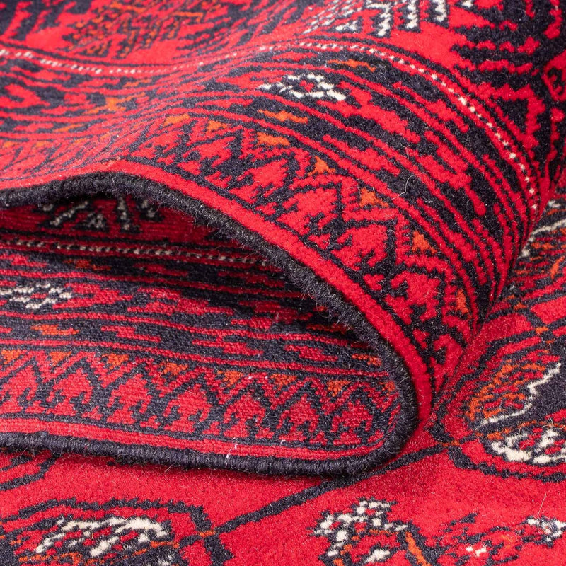 Tapis de couloir Tapis afghan - Boukhara - 377 x 90 cm - rouge