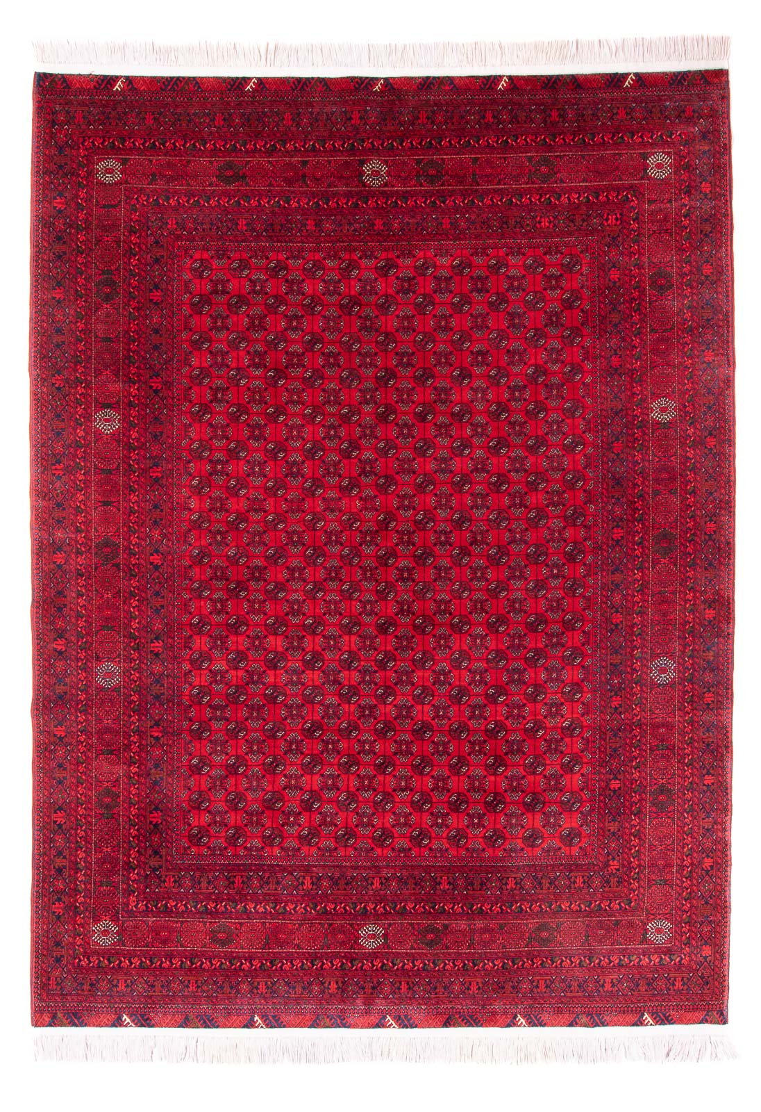 Tapis afghan - Boukhara - 290 x 196 cm - rouge