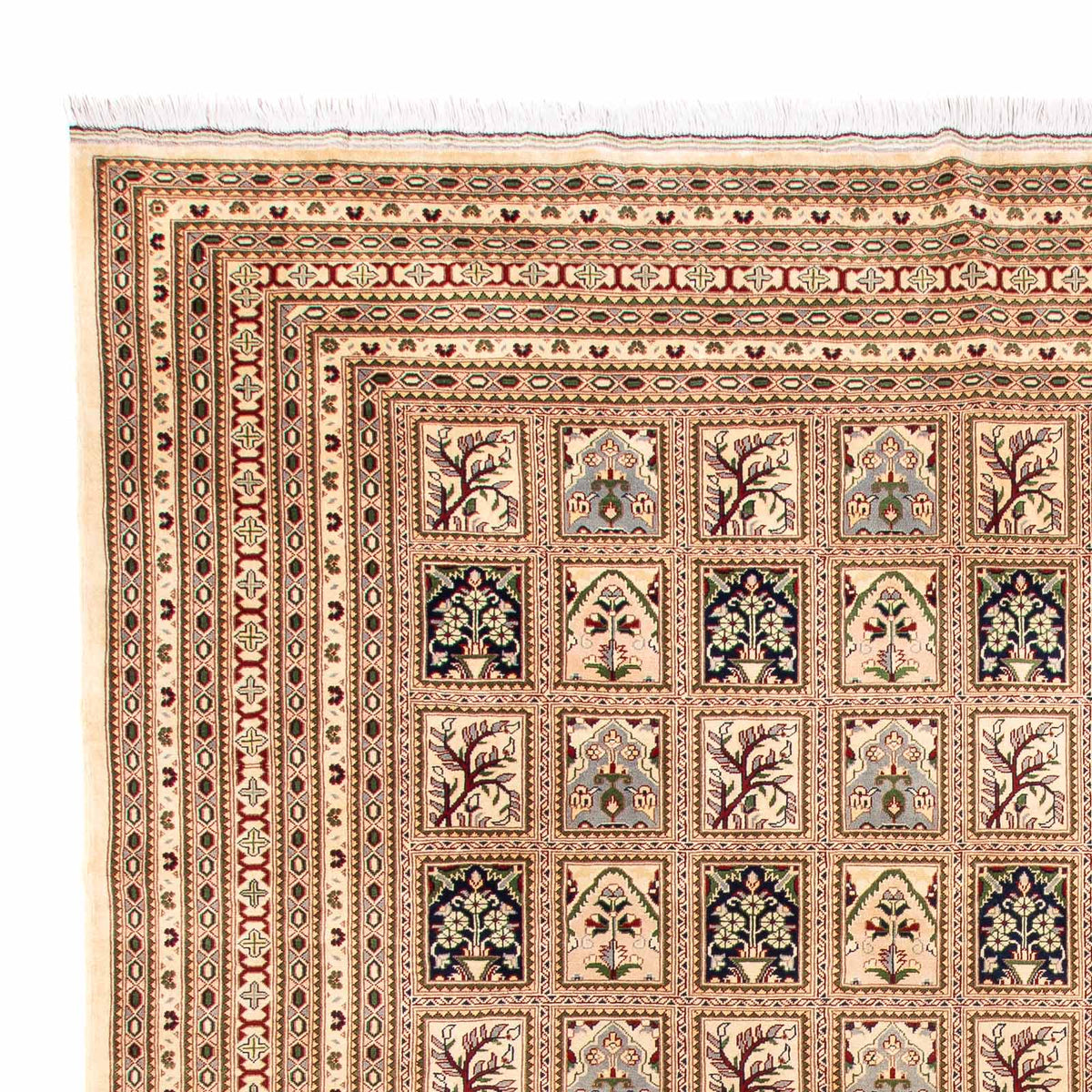 Tapis afghan - 400 x 296 cm - beige