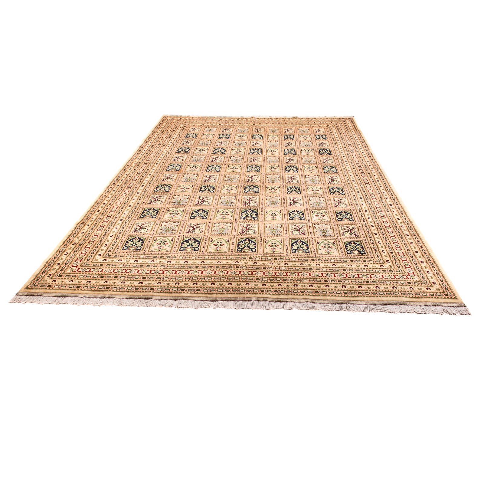Tapis afghan - 400 x 296 cm - beige