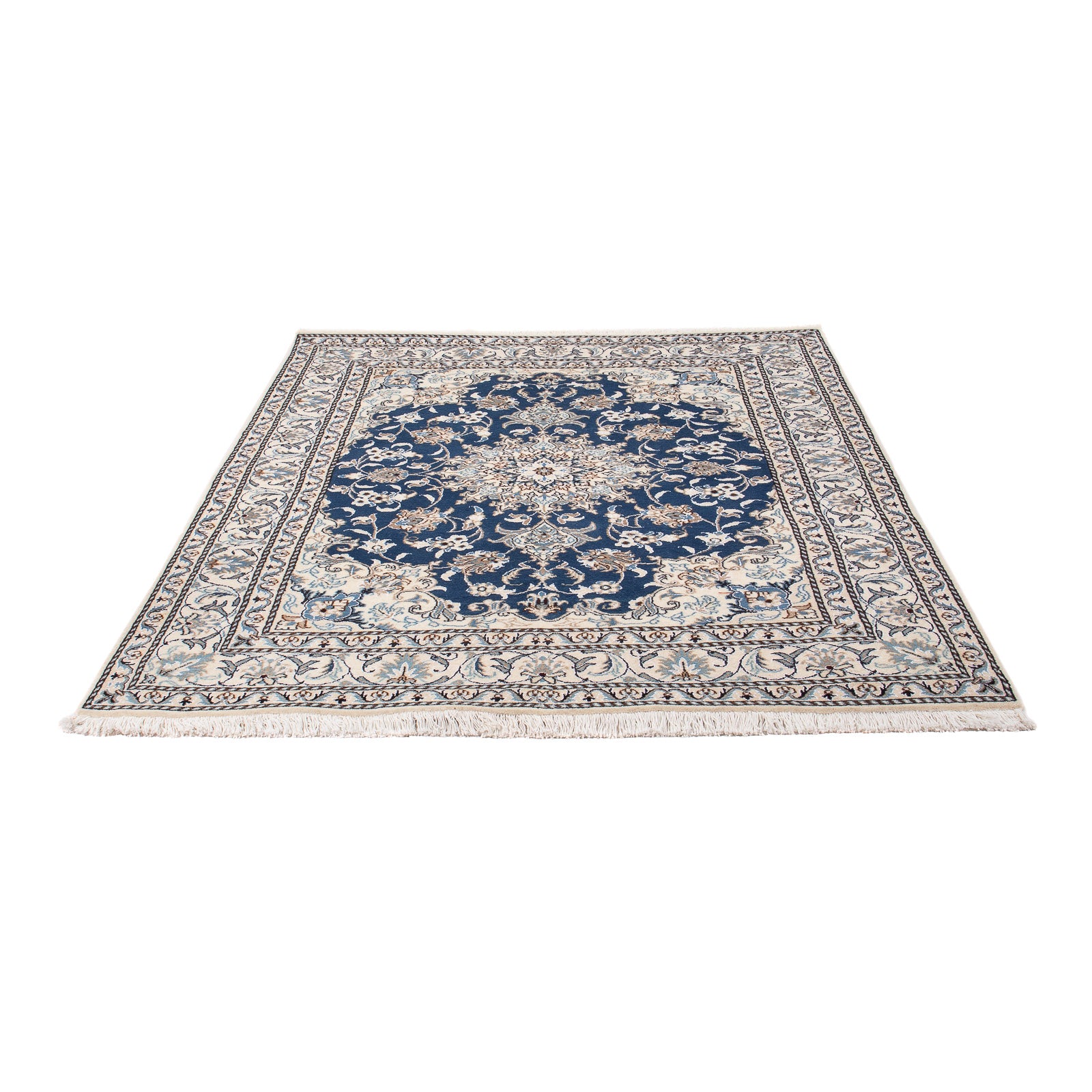 Tapis persan - Nain - Royal - 190 x 149 cm - bleu