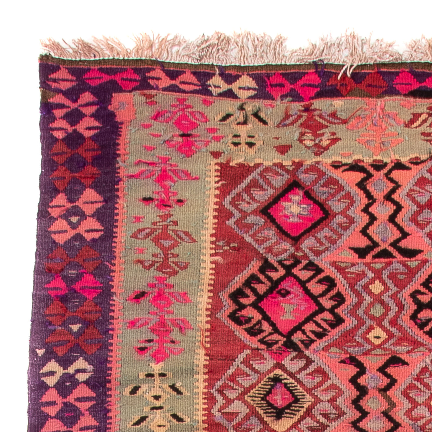 Kilim ancien Tapis 374x129cm