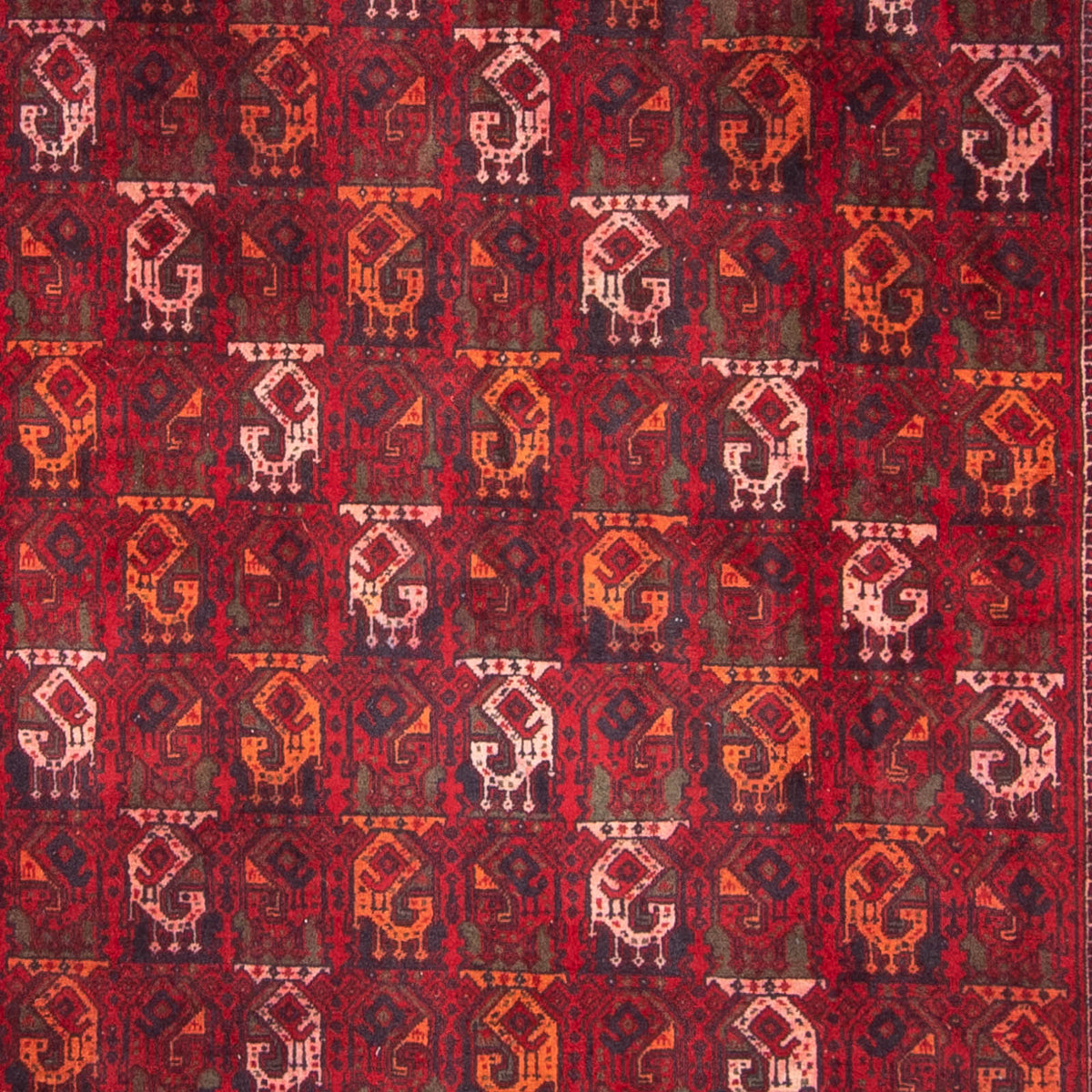 Tapis afghan - 293 x 202 cm - rouge