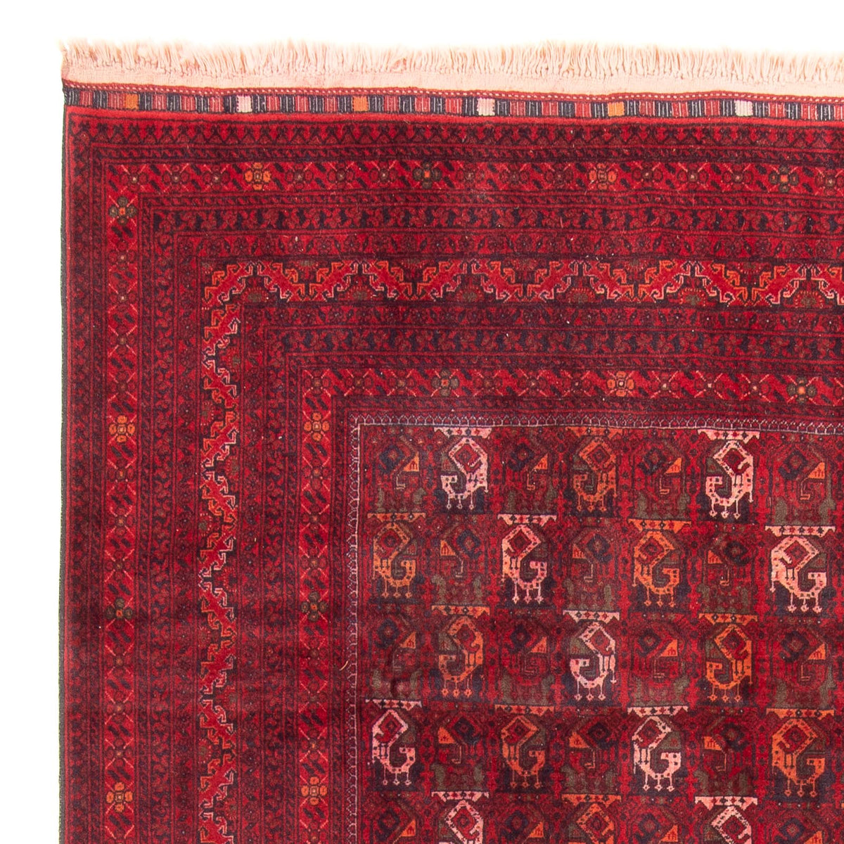 Tapis afghan - 293 x 202 cm - rouge