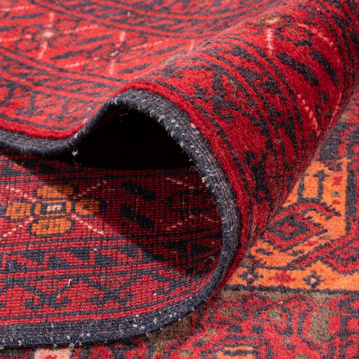 Tapis afghan - 293 x 202 cm - rouge