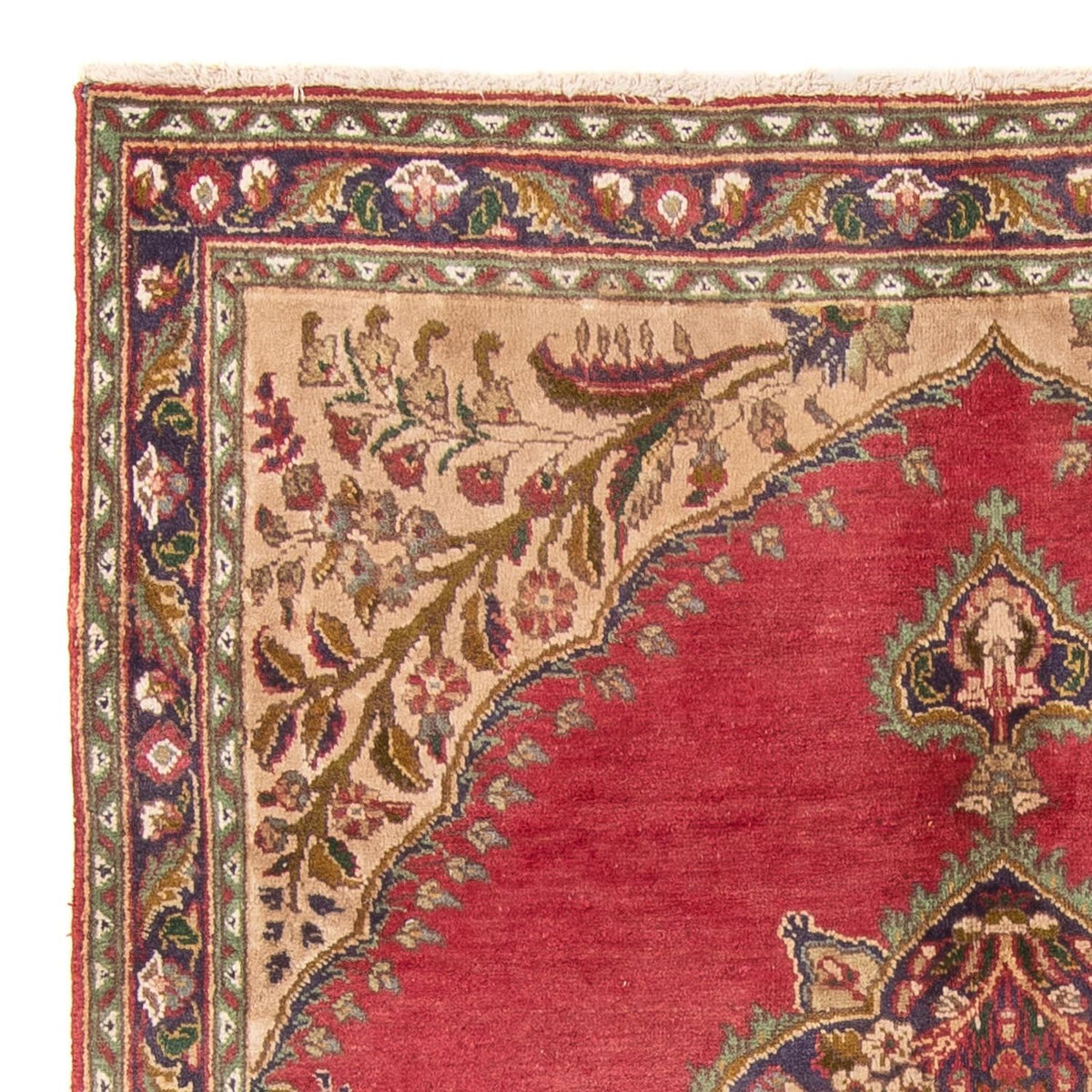Tapis persan - Tabriz - 203 x 145 cm - rouge