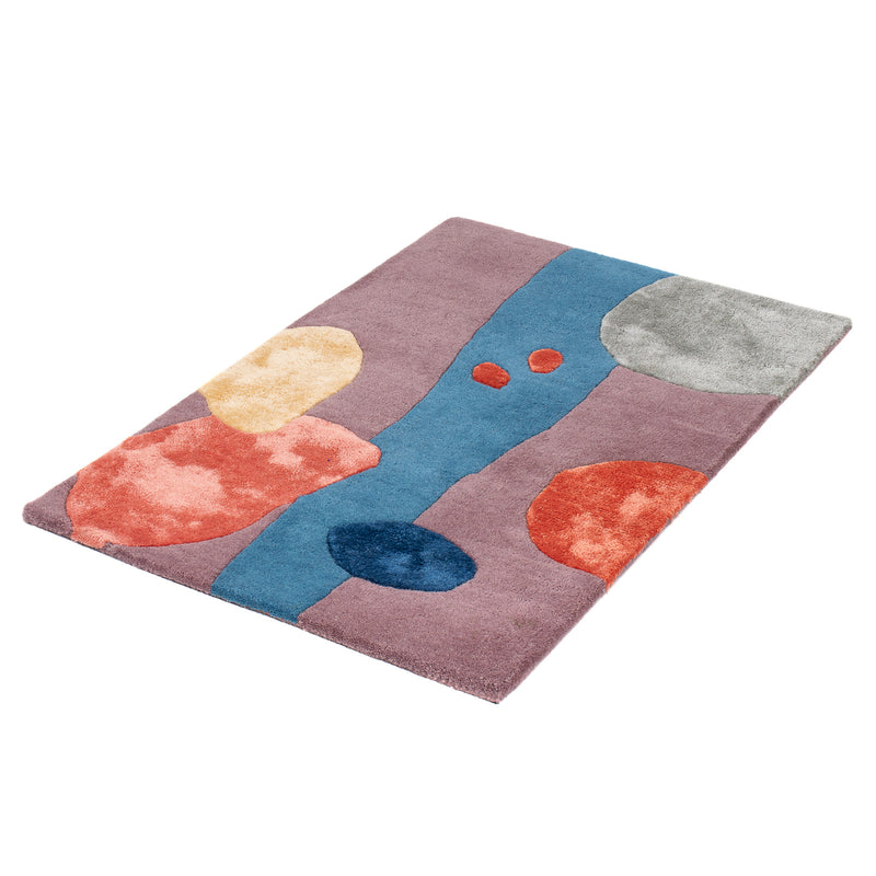 Tapis design - 90 x 60 cm - multicolore