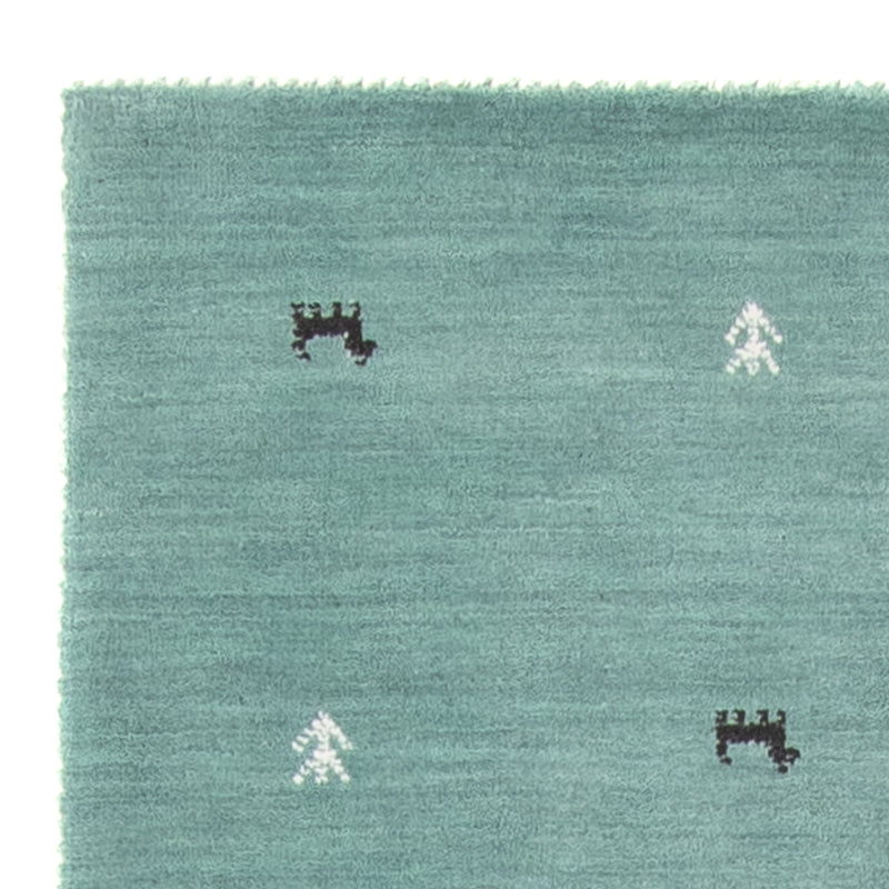 Tapis de couloir Tapis Gabbeh - Softy - 200 x 75 cm - bleu clair