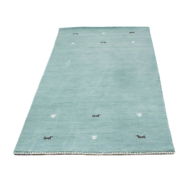 Tapis de couloir Tapis Gabbeh - Softy - 200 x 75 cm - bleu clair