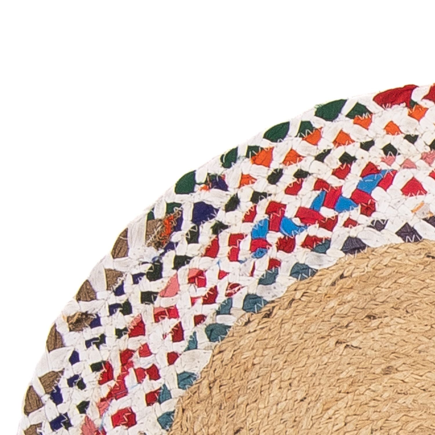 Tapis en sisal ronde  - 60 x 60 cm - multicolore