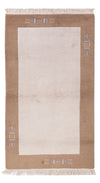 Tapis Népalais 90x160cm - Tapis en laine - Rectangle / Crème / 90 x 160 cm Rectangle