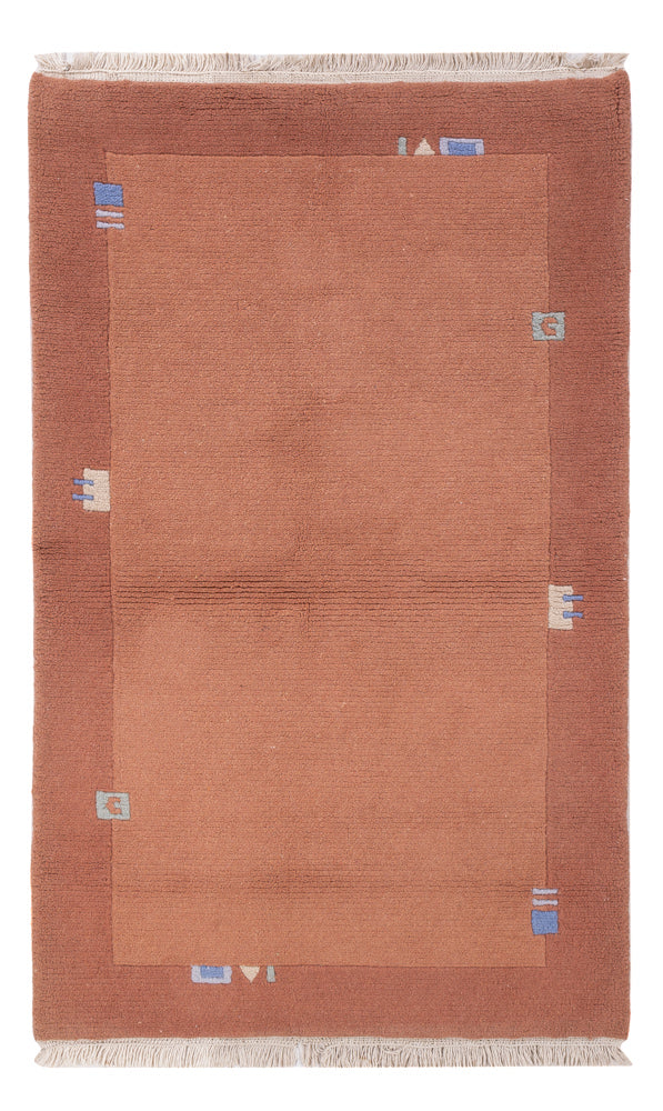 Tapis Népalais - 160 x 90 cm - terracotta