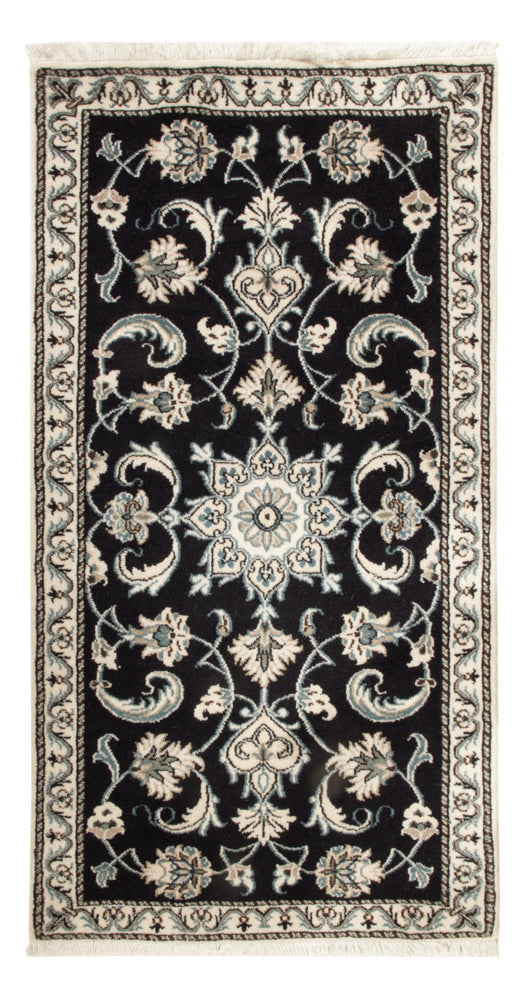 Tapis persan - Nain - 130 x 70 cm - bleu foncé