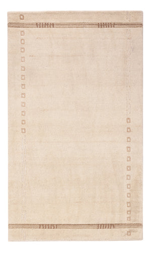 Tapis de couloir Tapis Népalais - 155 x 91 cm - crème