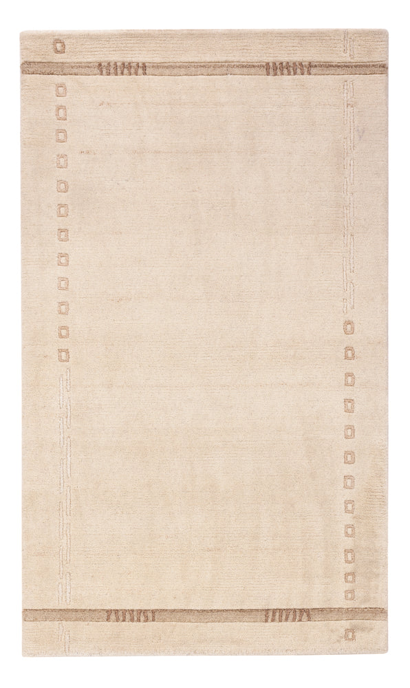 Tapis de couloir Tapis Népalais - 155 x 91 cm - crème