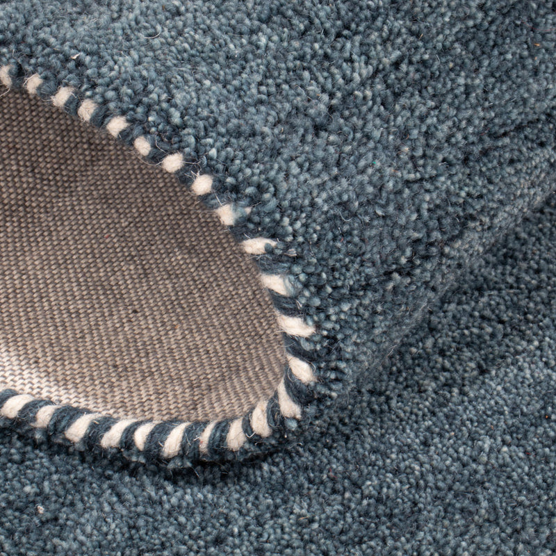Tapis en laine - 143 x 72 cm - bleu pétrole