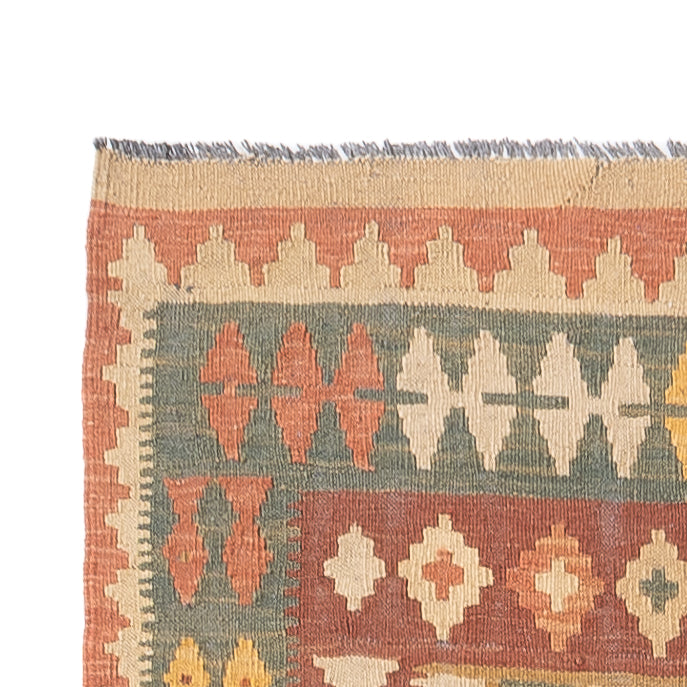 Tapis de couloir Tapis Kelim - Splash - 315 x 95 cm - multicolore