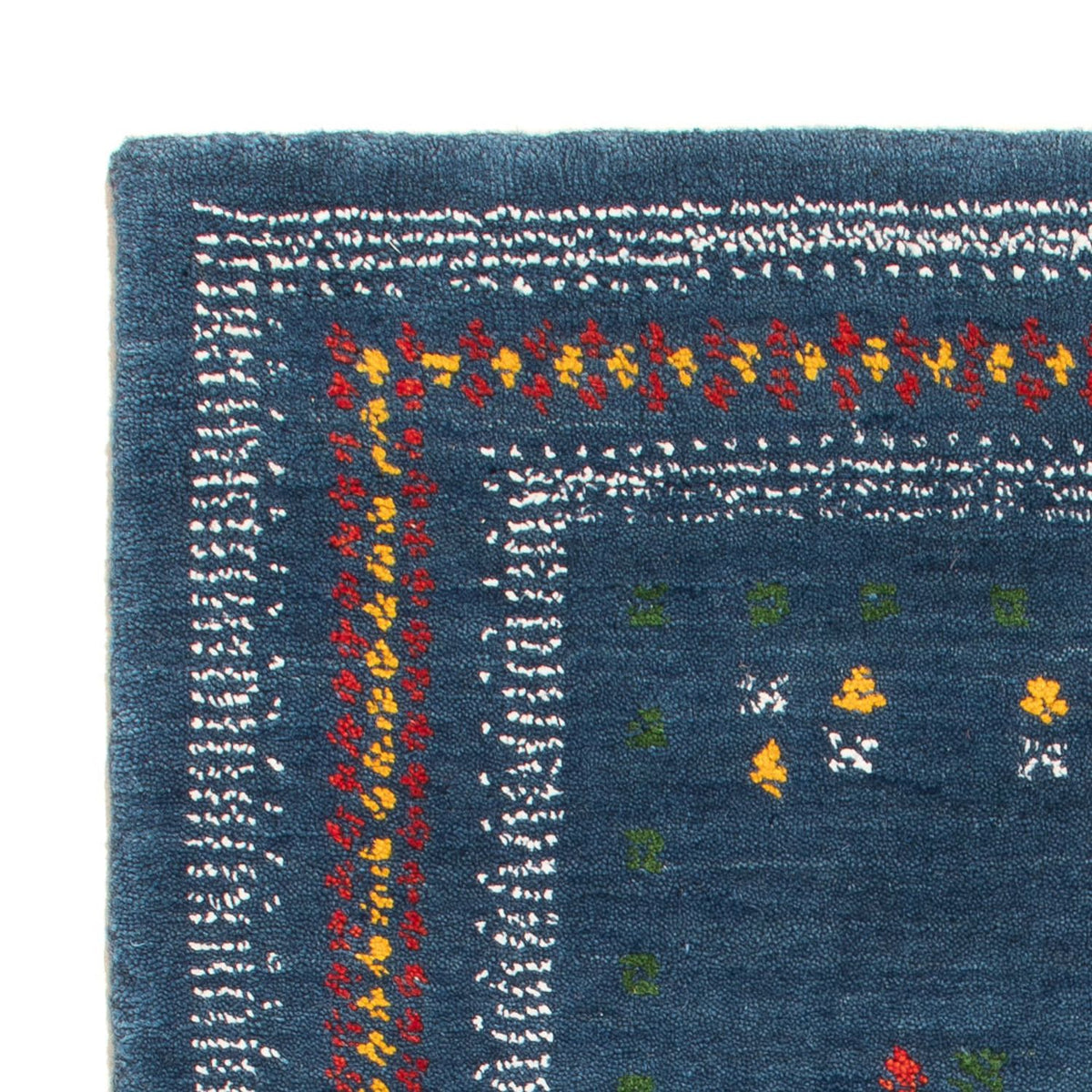 Tapis Gabbeh - Loribaft Softy - 90 x 60 cm - bleu