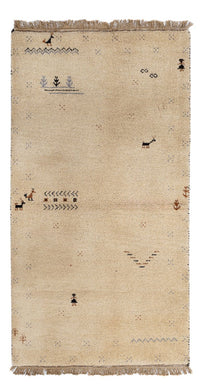 Tapis Gabbeh - Indus - 160 x 90 cm - beige