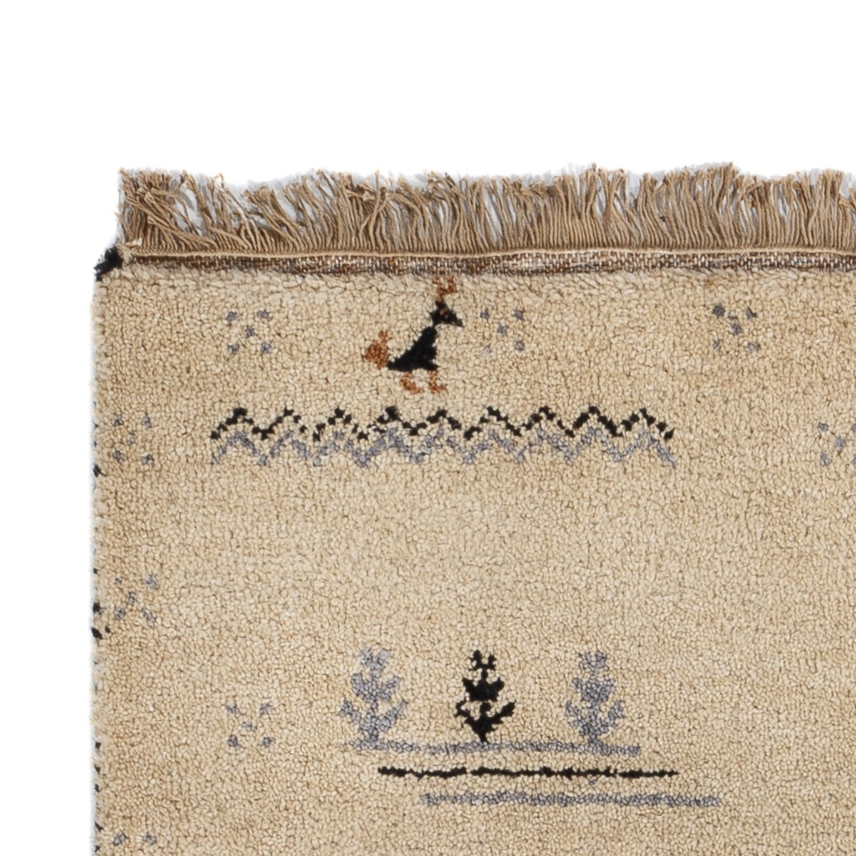 Tapis Gabbeh - Indus - 160 x 90 cm - beige