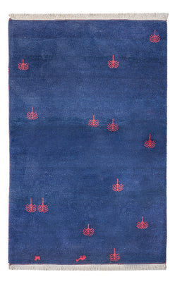 Tapis Gabbeh - Indus - 180 x 120 cm - bleu foncé