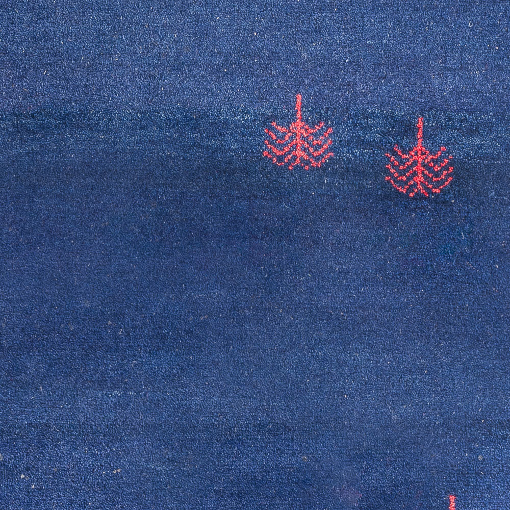 Tapis Gabbeh - Indus - 180 x 120 cm - bleu foncé