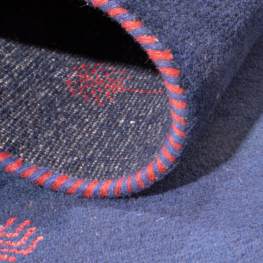 Tapis Gabbeh - Indus - 180 x 120 cm - bleu foncé