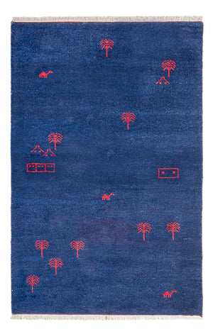 Tapis Gabbeh - Indus - 180 x 120 cm - bleu foncé
