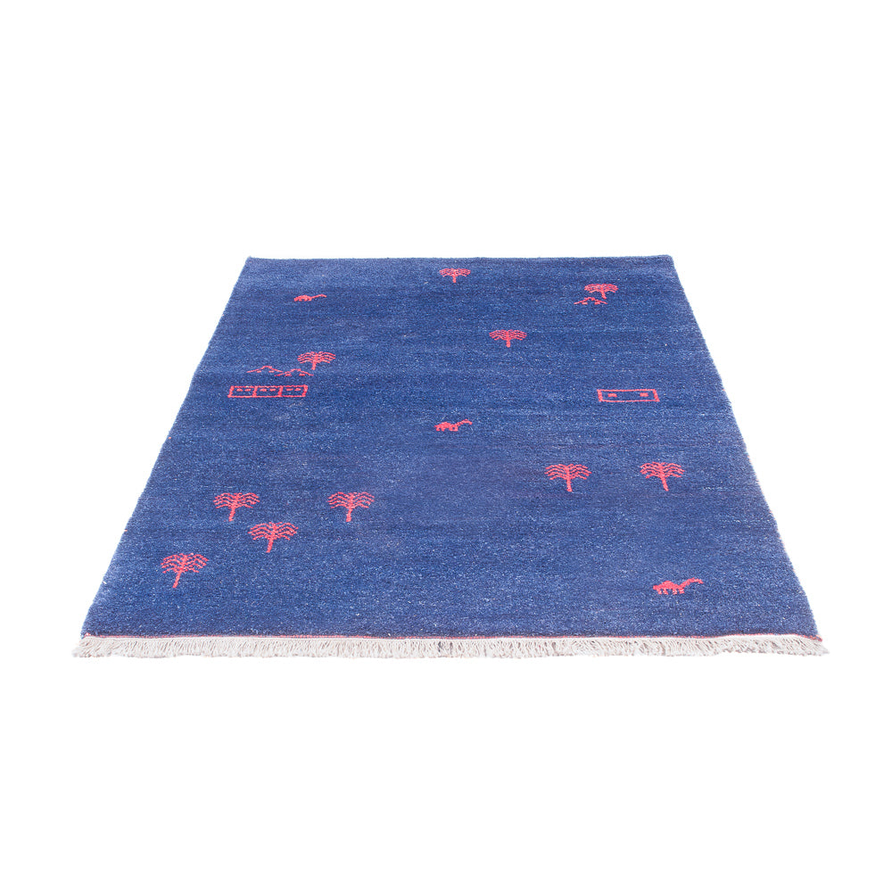 Tapis Gabbeh - Indus - 180 x 120 cm - bleu foncé