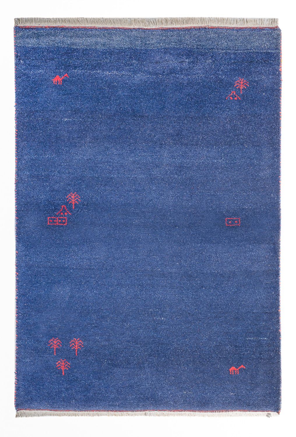 Tapis Gabbeh - Indus - 180 x 120 cm - bleu foncé