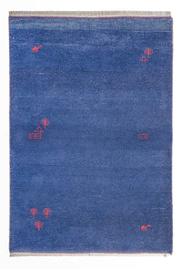 Tapis Gabbeh - Indus - 180 x 120 cm - bleu foncé