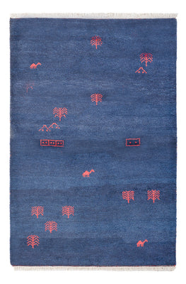 Tapis Gabbeh - Indus - 180 x 120 cm - bleu foncé
