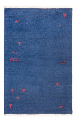 Tapis Gabbeh - Indus - 180 x 120 cm - bleu foncé