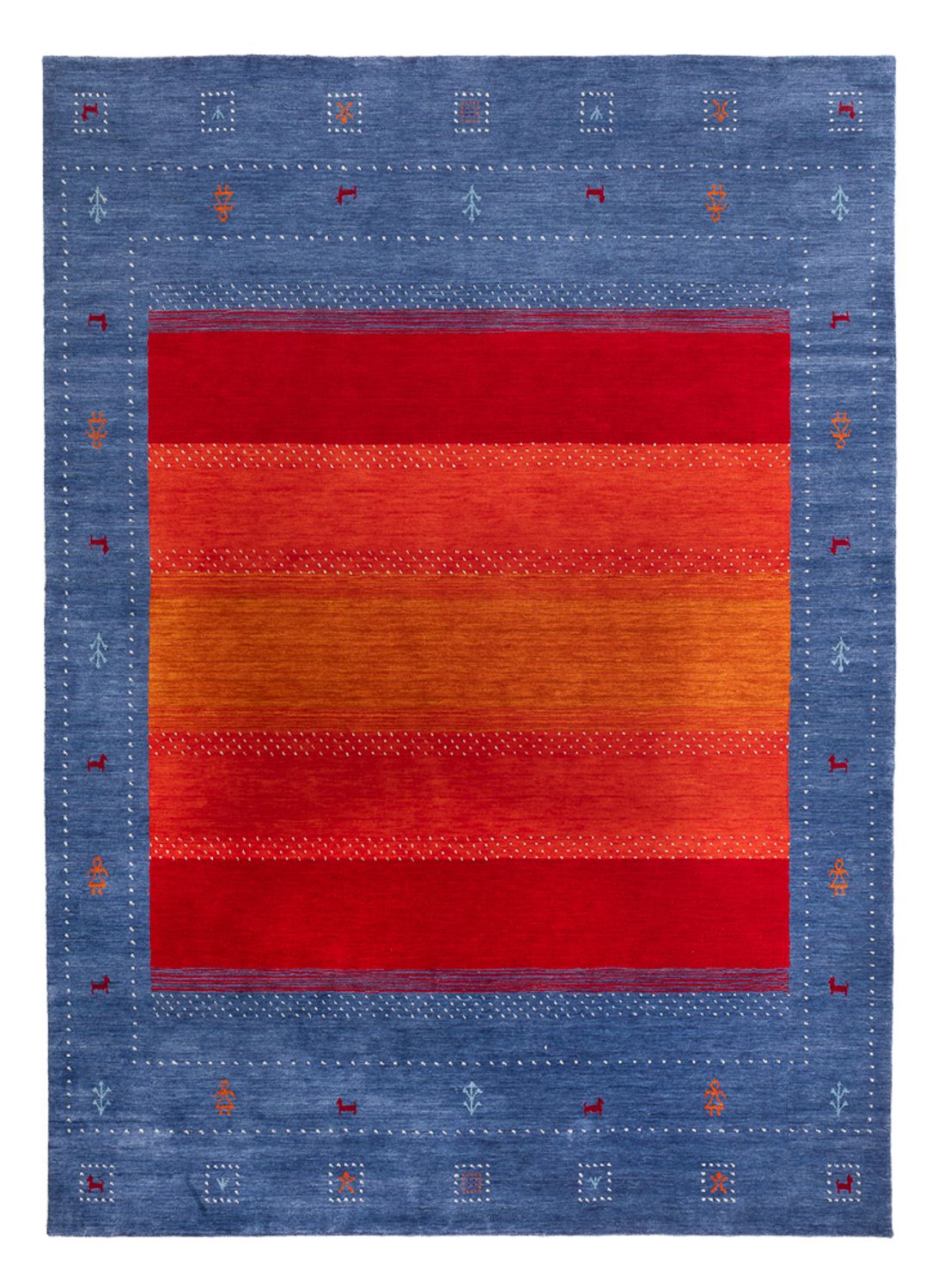 Tapis Gabbeh - Loribaft Softy - 240 x 170 cm - bleu