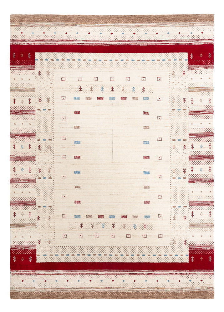 Tapis Gabbeh - Loribaft Softy - 240 x 170 cm - blanc naturel