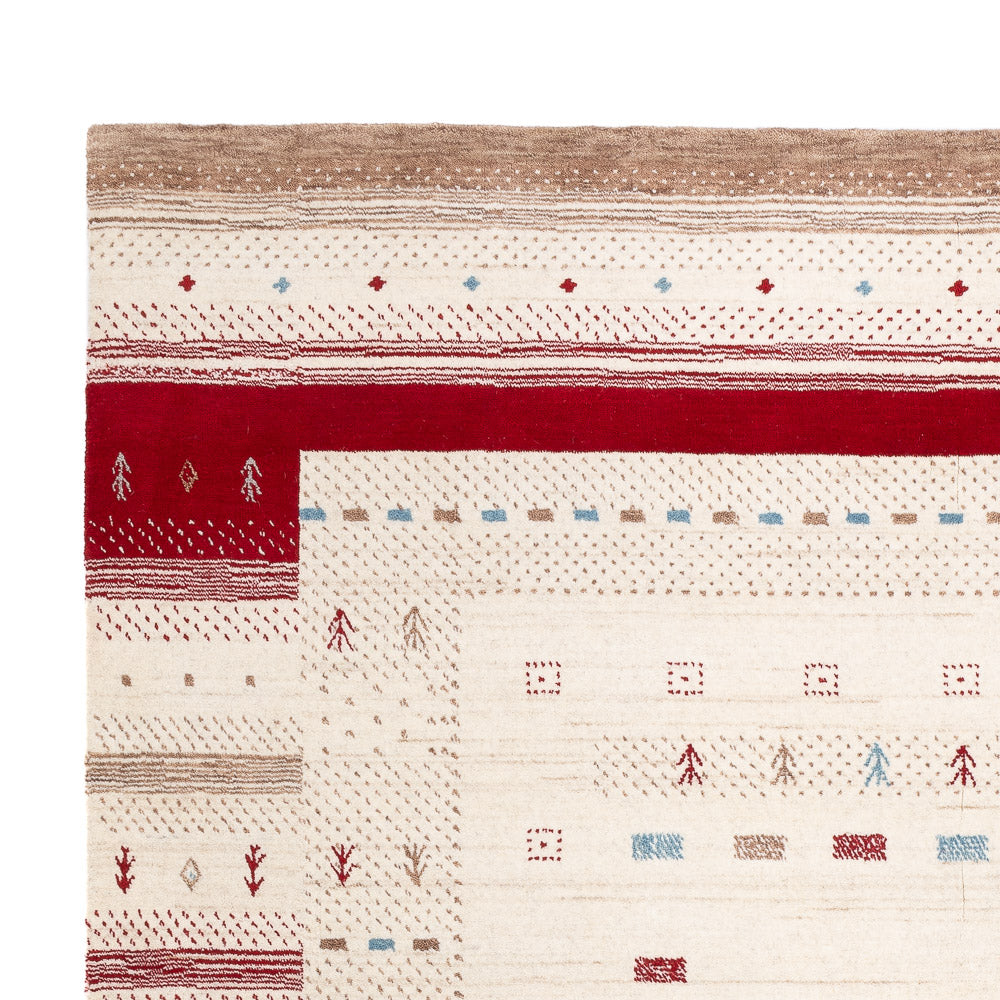 Tapis Gabbeh - Loribaft Softy - 240 x 170 cm - blanc naturel