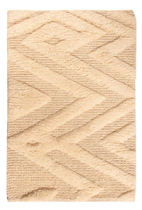 Tapis en laine - 90 x 60 cm - beige clair