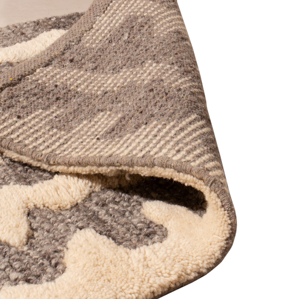 Tapis en laine - 90 x 60 cm - beige