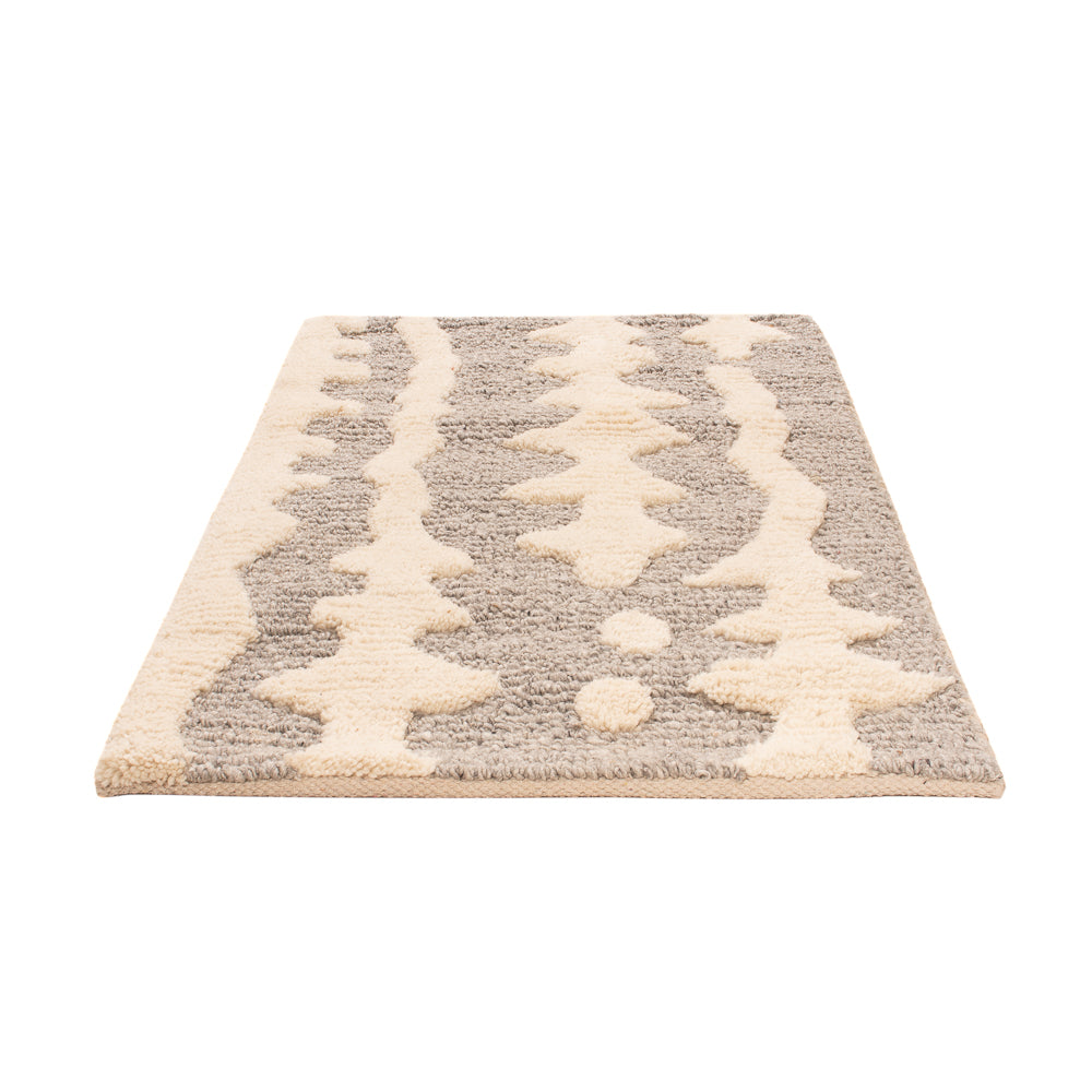 Tapis en laine - 90 x 60 cm - beige