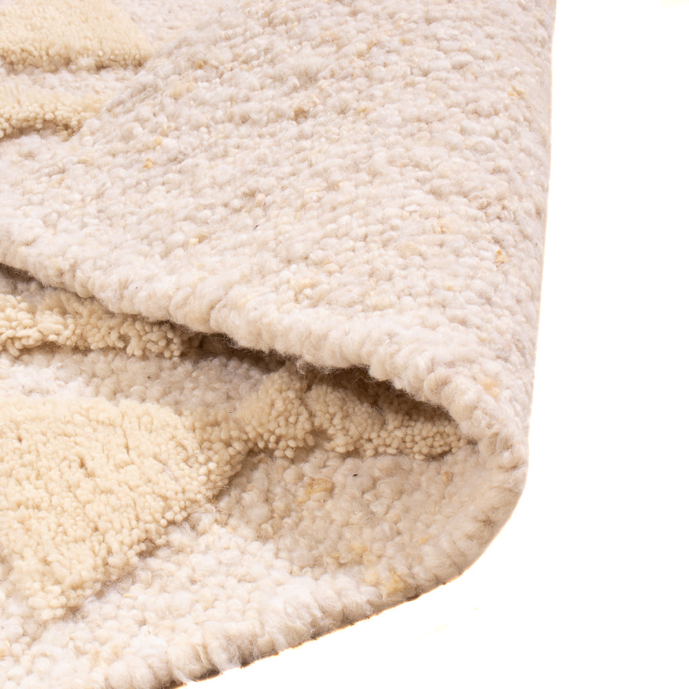 Tapis en laine - 90 x 60 cm - beige