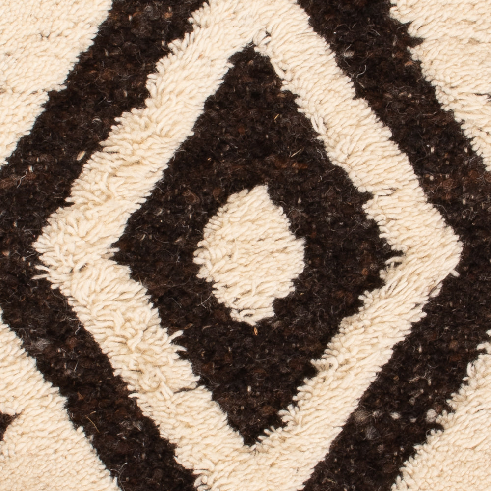 Tapis en laine - 90 x 60 cm - noir