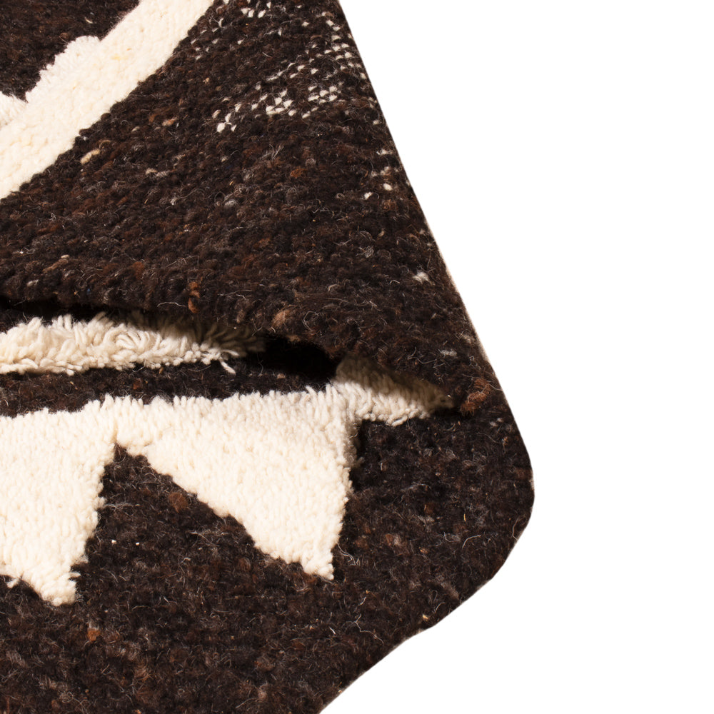 Tapis en laine - 90 x 60 cm - noir