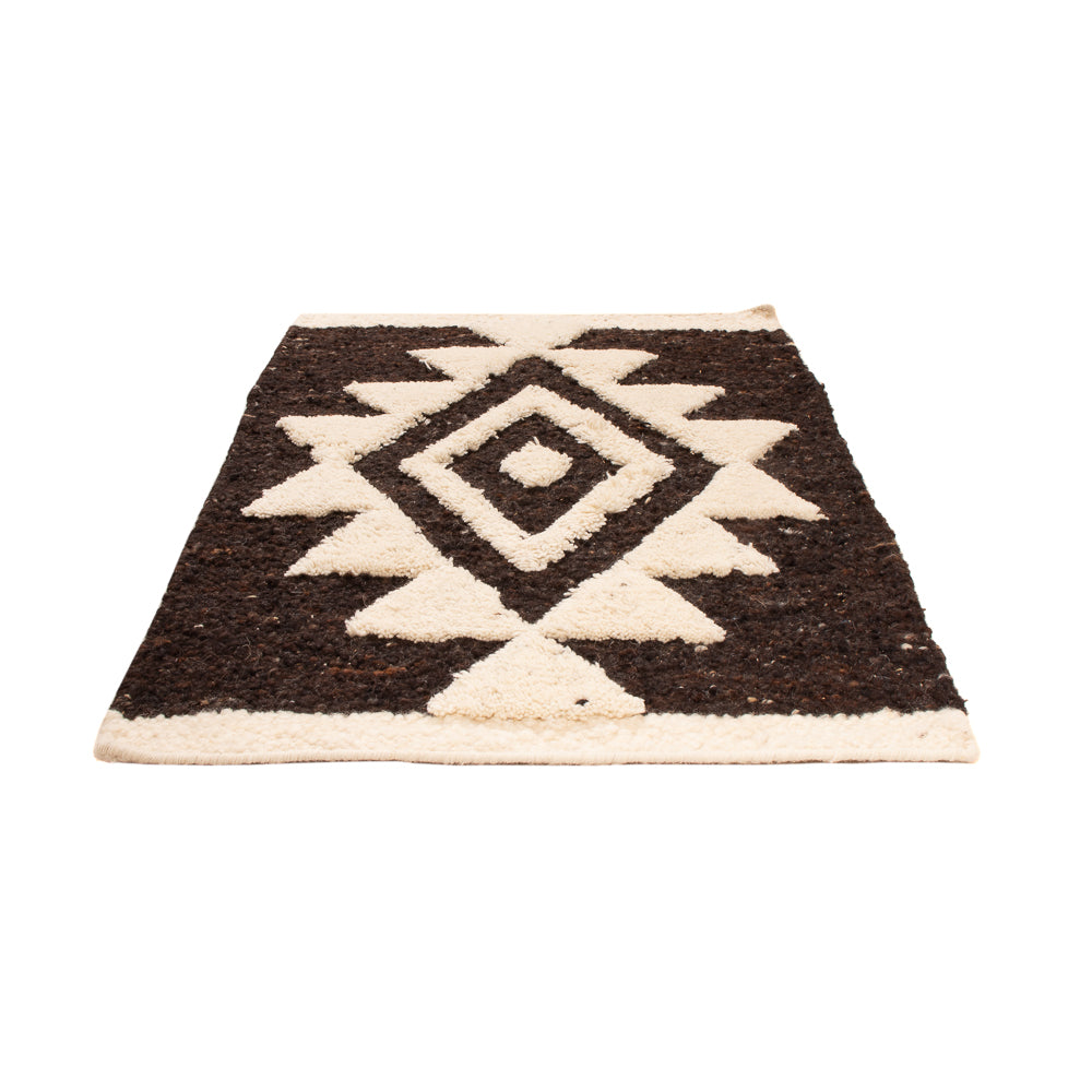 Tapis en laine - 90 x 60 cm - noir