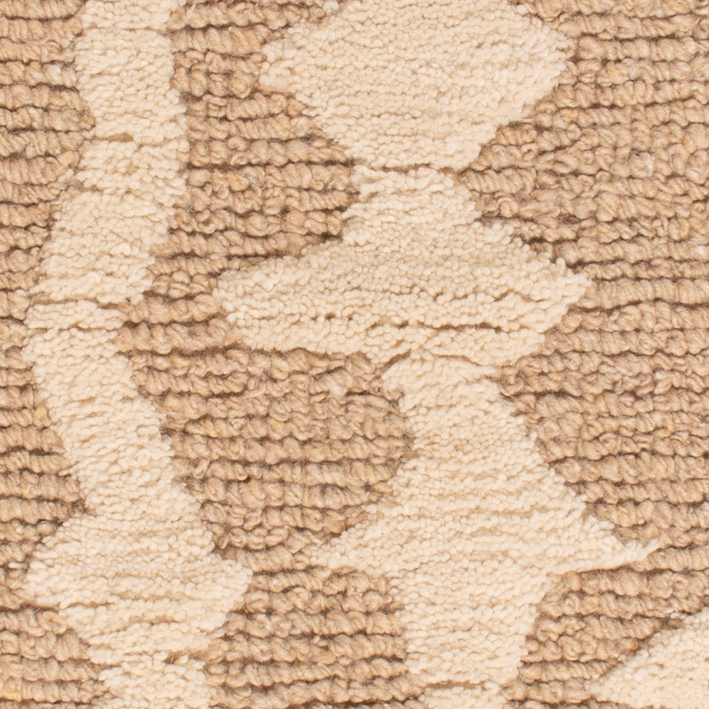 Tapis en laine - 90 x 60 cm - beige foncé