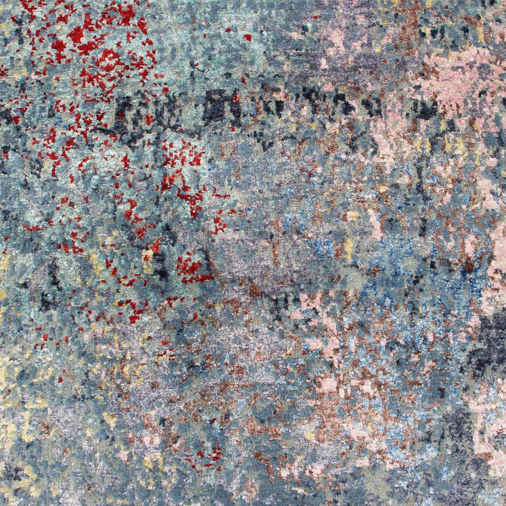 Tapis design - 242 x 163 cm - bleu de mer