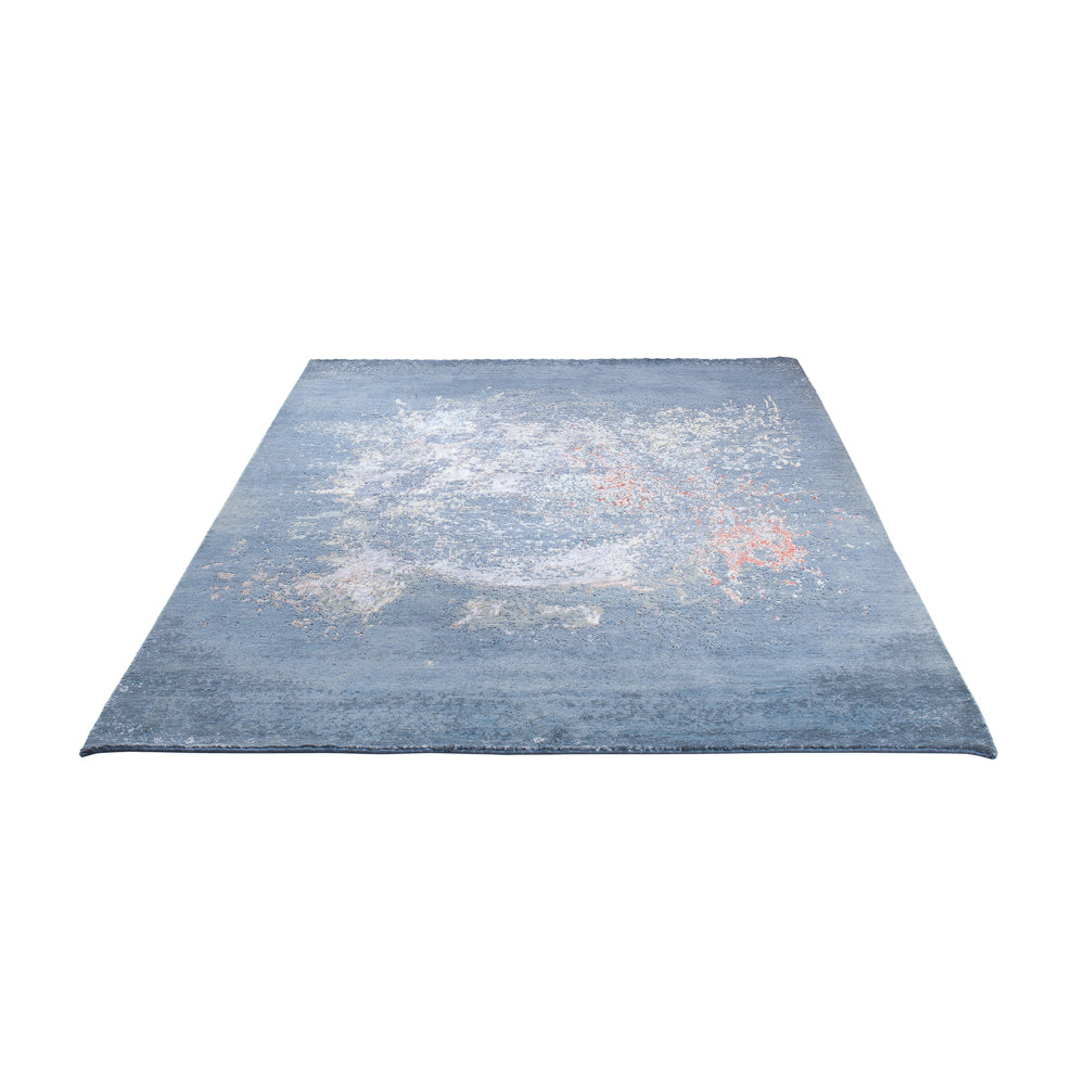Tapis design - 242 x 163 cm - bleu de mer