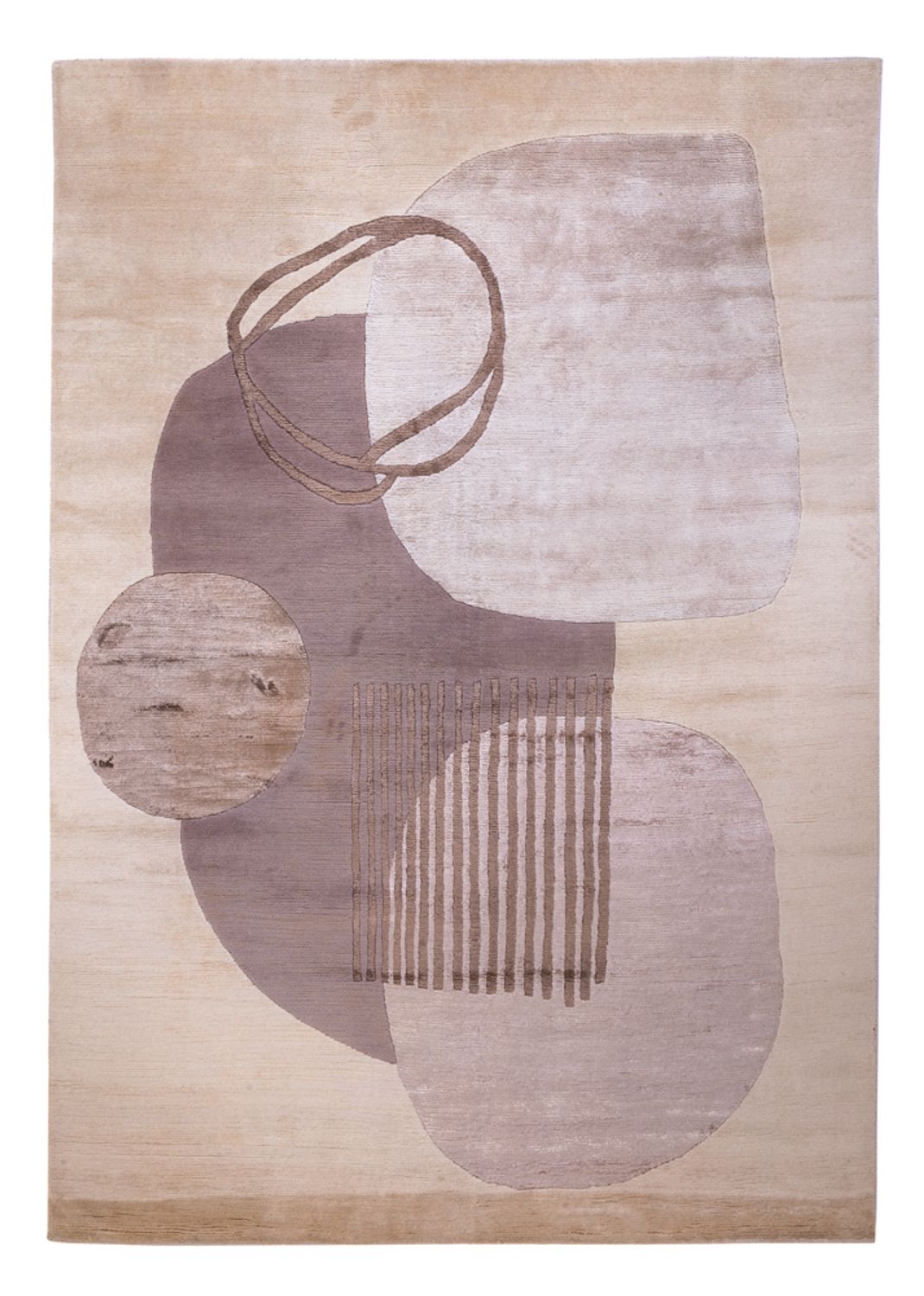 Tapis design - 244 x 164 cm - argent