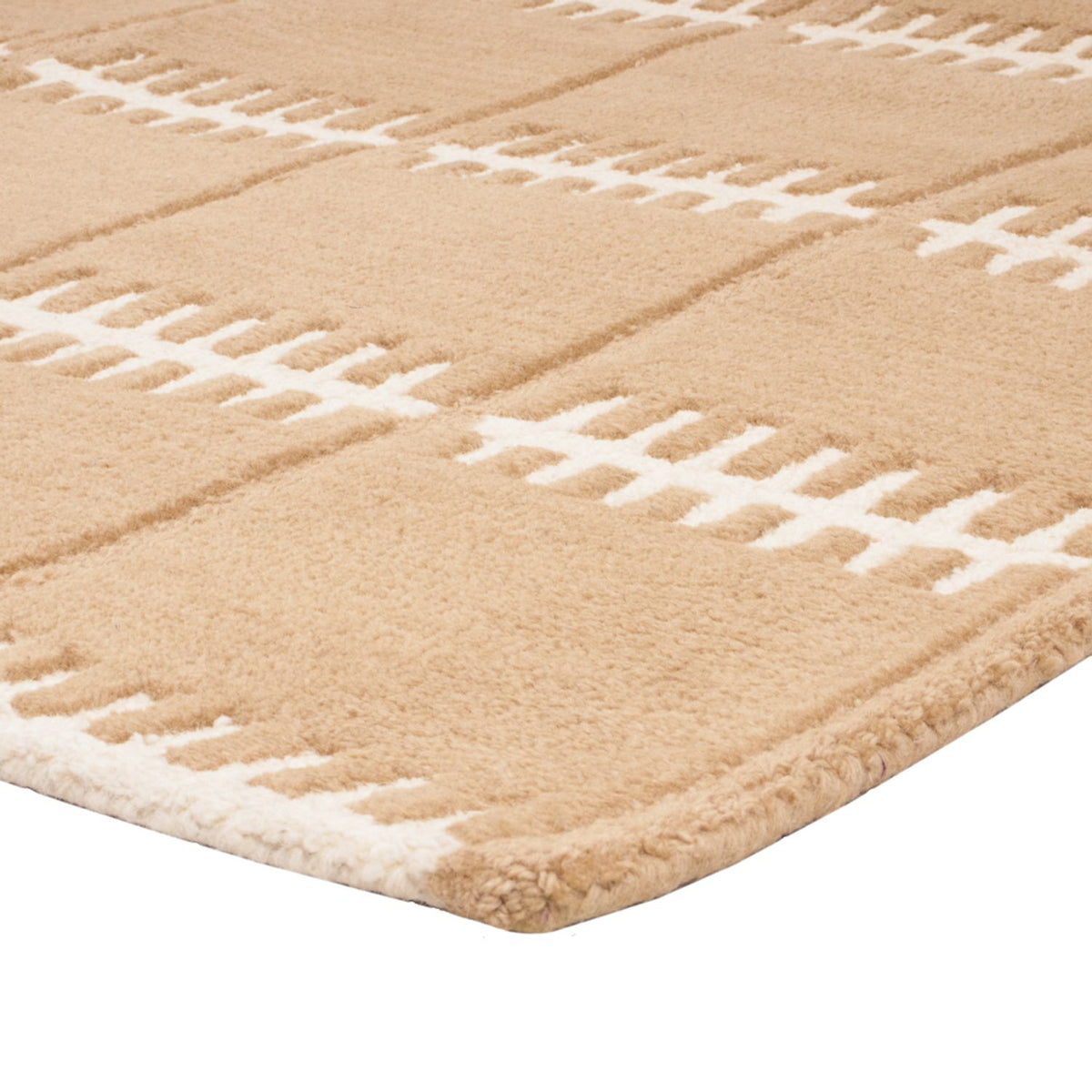 Tapis en laine - 200 x 140 cm - marron